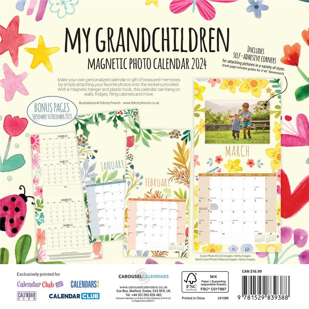 My Grandchildren 2024 Photo Magnetic Mini Calendar product image
