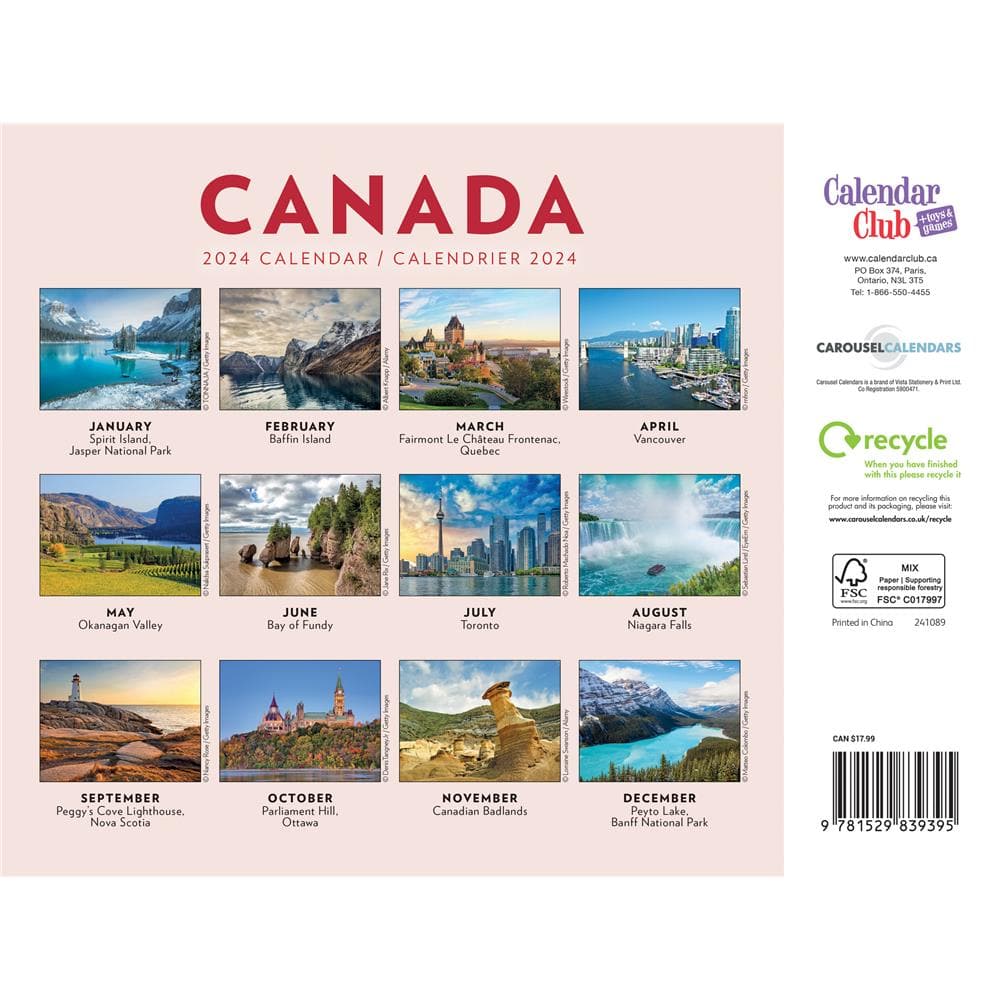 Canada 2024 Multi Language Wall Calendar product image