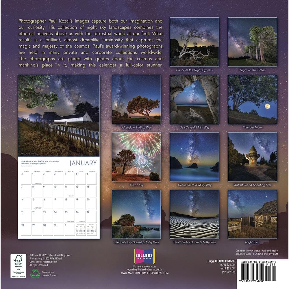 Celestial Skies 2024 Wall Calendar  product image