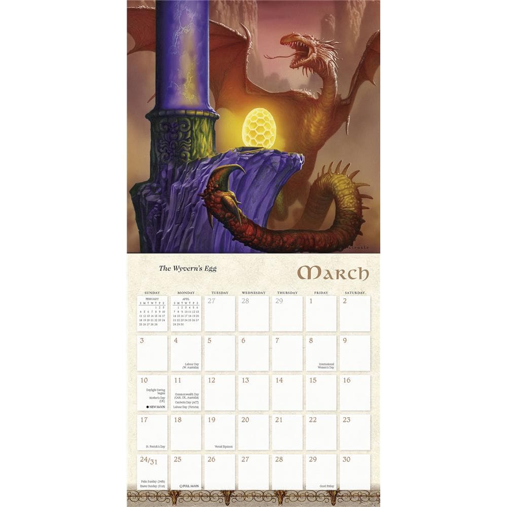 Dragons by Ciruelo 2024 Wall Calendar  product image
