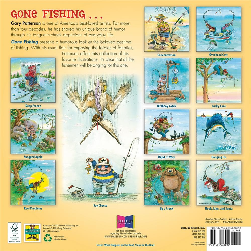 Gone Fishing Patterson 2024 Wall Calendar product image