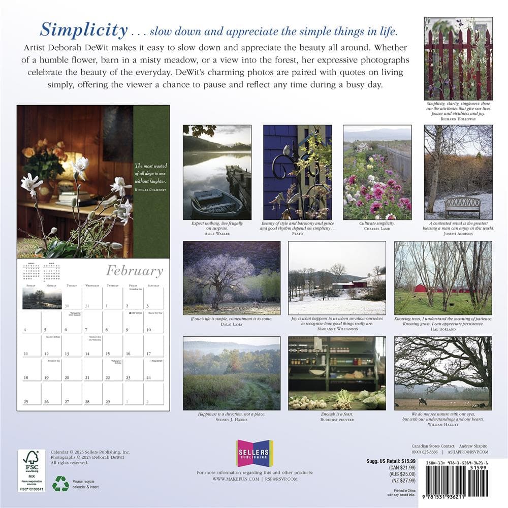 Simplicity 2024 Wall Calendar product image