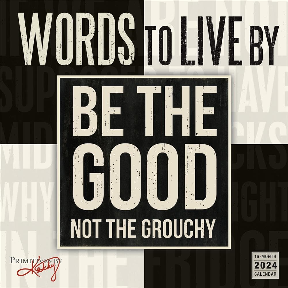 Words to Live By 2024 Wall Calendar product image