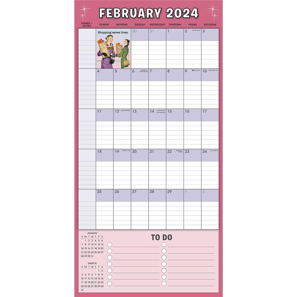 Retro Mama 2024 Wall Calendar product image