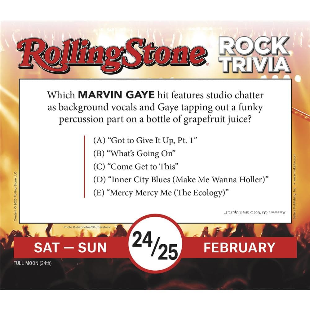 Rolling Stone Rock Trivia 2024 Box Calendar  product image