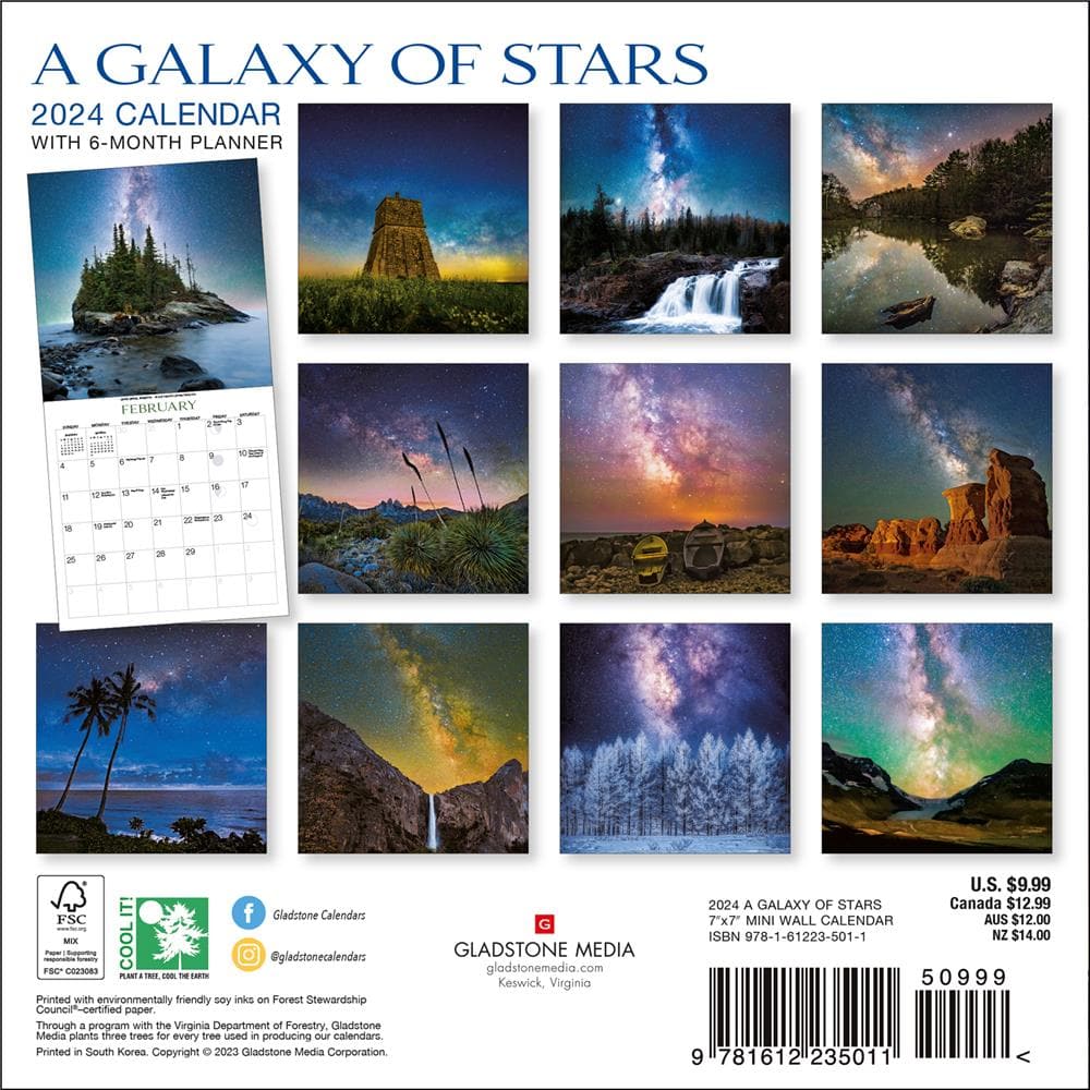 Galaxy of Stars 2024 Mini Calendar  product image