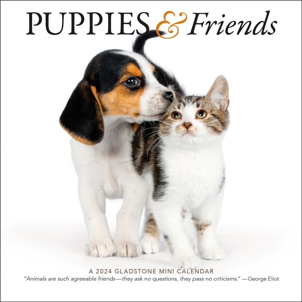 Puppies and Friends 2024 Mini Calendar product Image