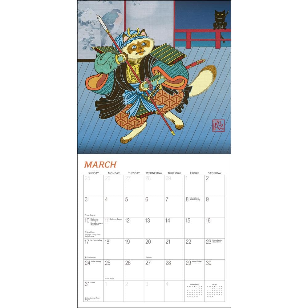 Samurai Cats 2024 Wall Calendar  product image