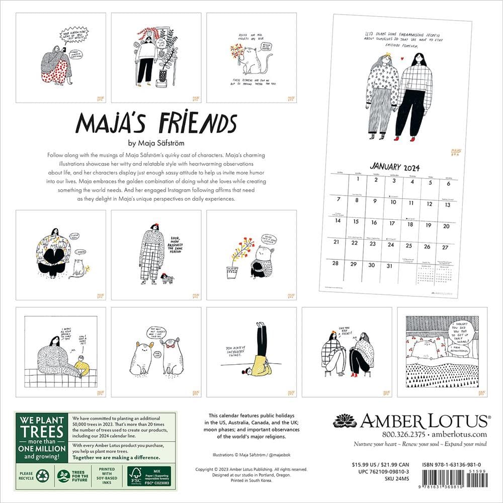 Majas Friends 2024 Wall Calendar product image