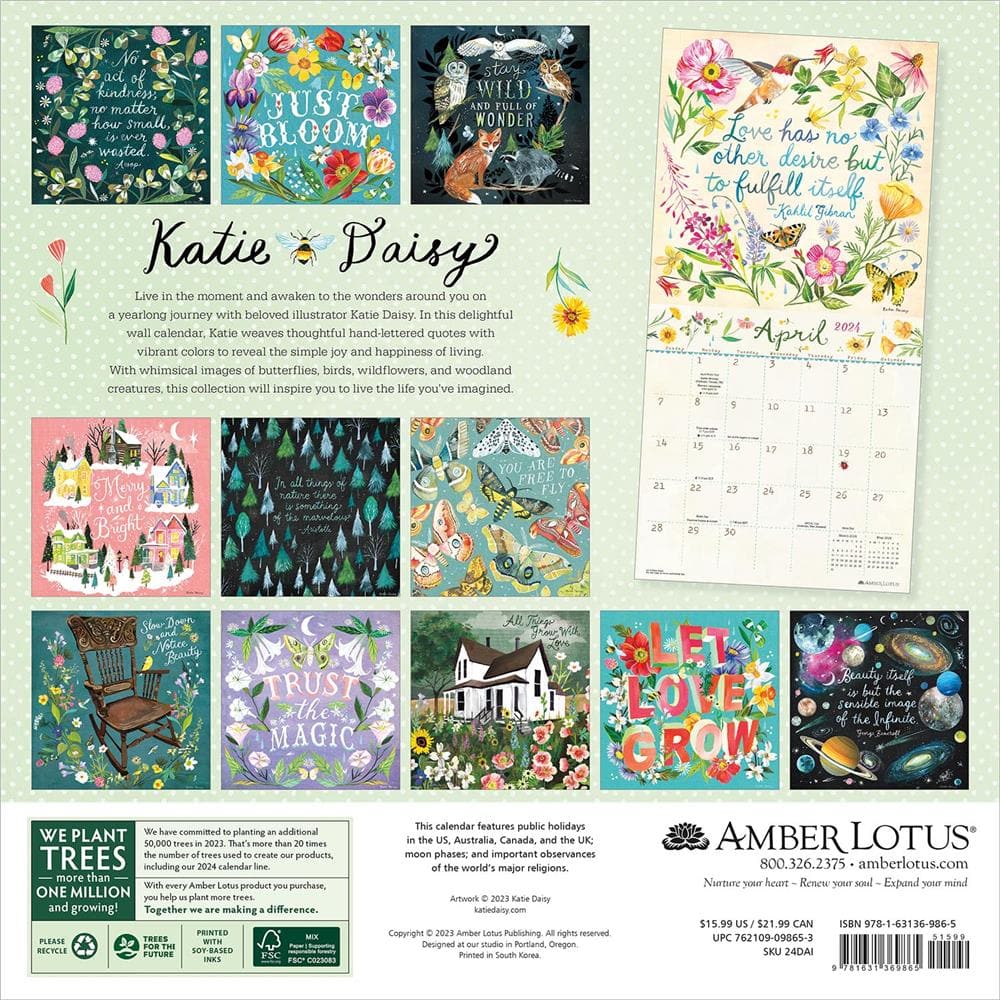 Katie Daisy 2024 Wall Calendar product image