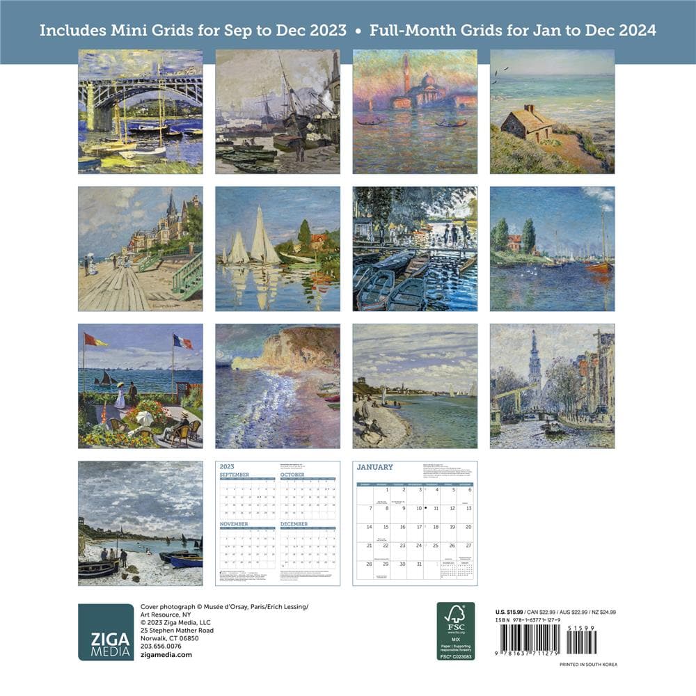 Monet At Sea 2024 Wall Calendar product Image
