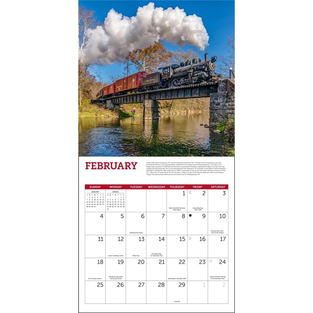Steam Trains 2024 Wall Calendar product Image