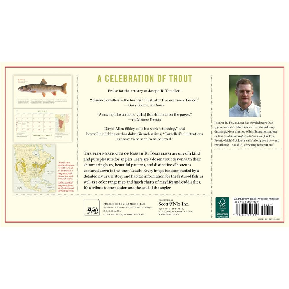 Trout of North America 2024 Wall Calendar product Image