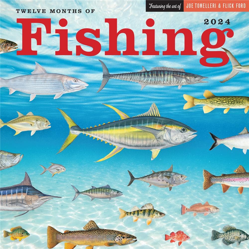 Twelve Months of Fishing 2024 Wall Calendar product Image