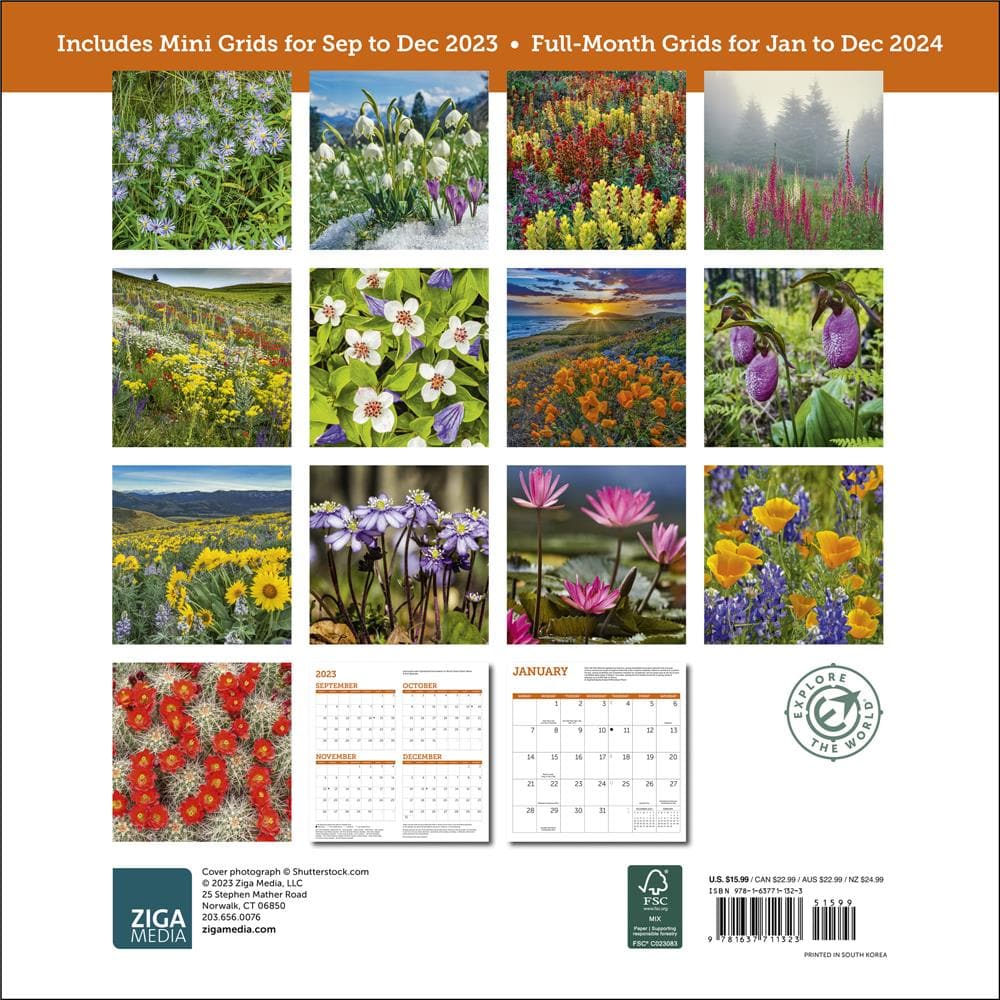 Wildflowers 2024 Wall Calendar product Image