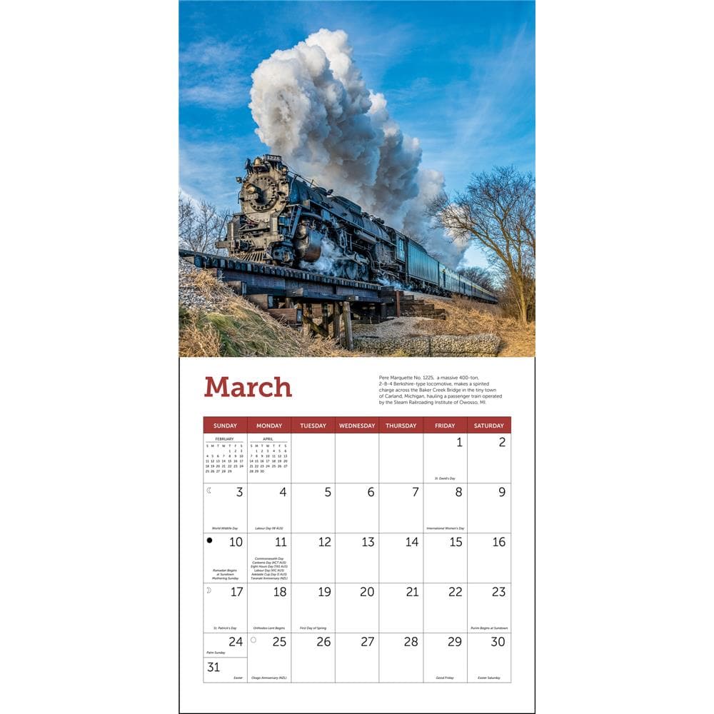 Steam Trains 2024 Mini Calendar product Image