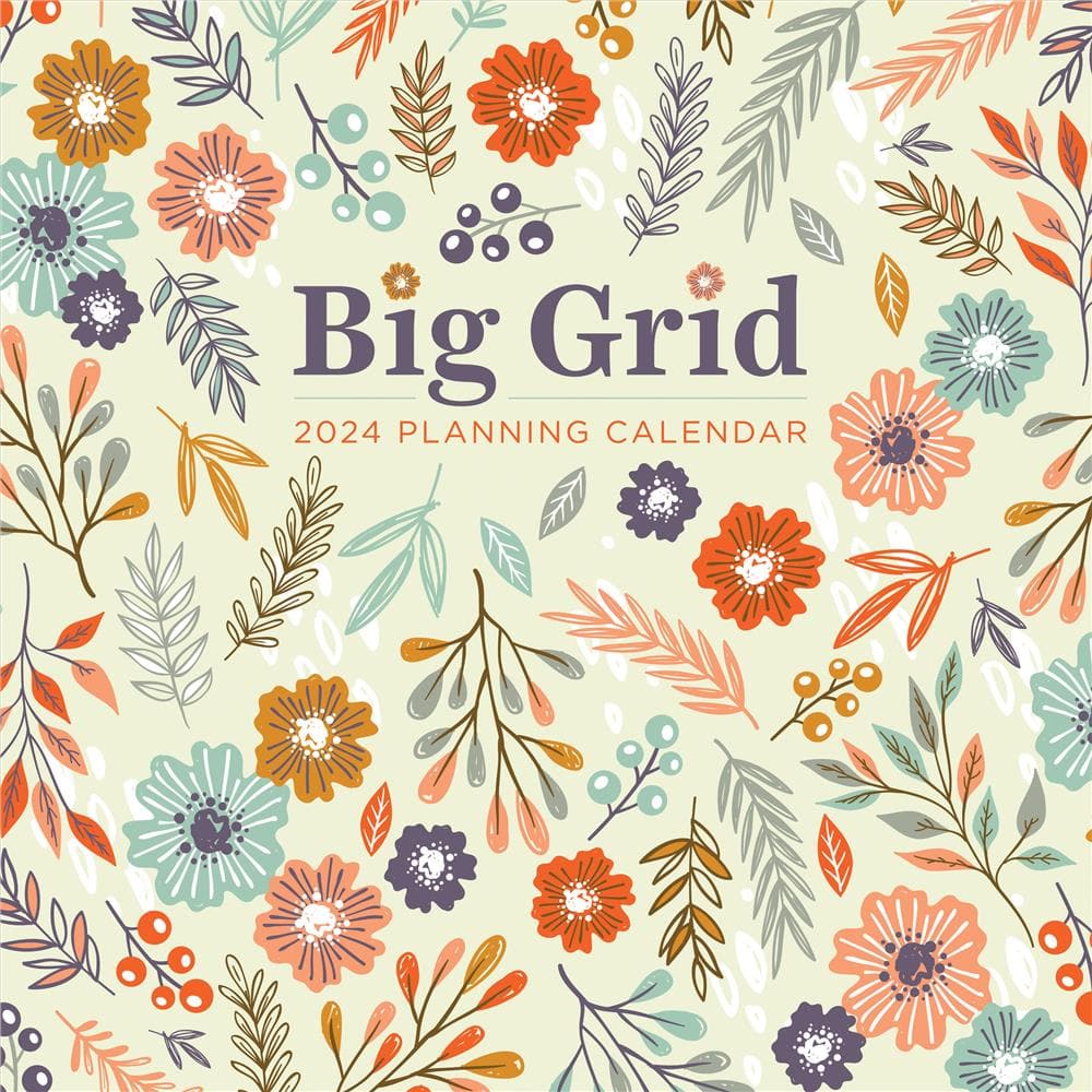 Big Grid Floral 2024 Wall Calendar product image
