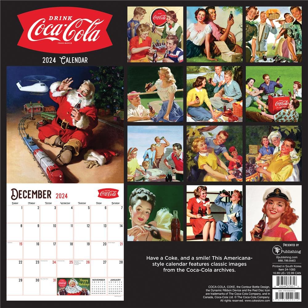 Coca Cola Nostalgia 2024 Wall Calendar product image