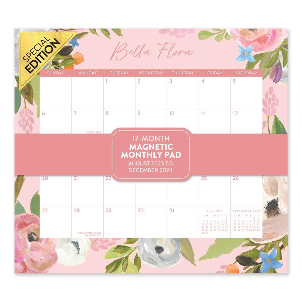 Bella Flora Blush 2024 Exclusive Mini Magnetic Calendar product image