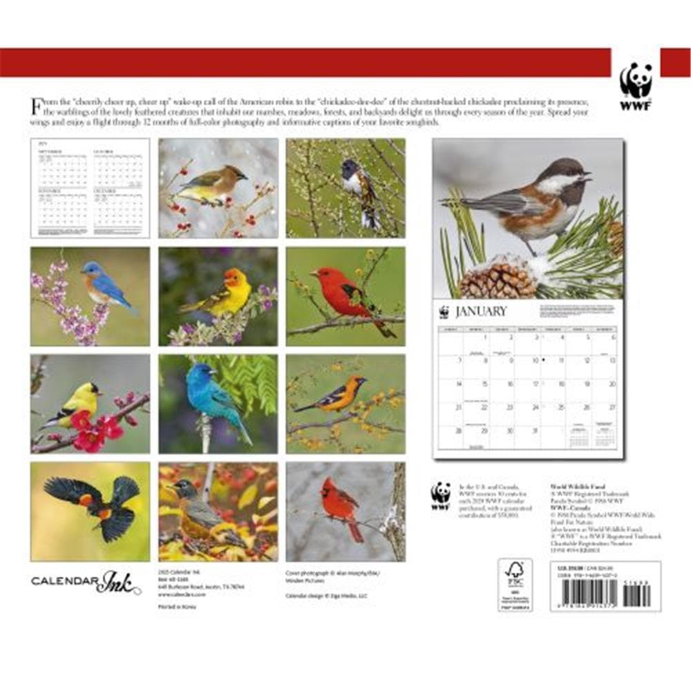 Songbirds WWF 2024 Wall Calendar product image