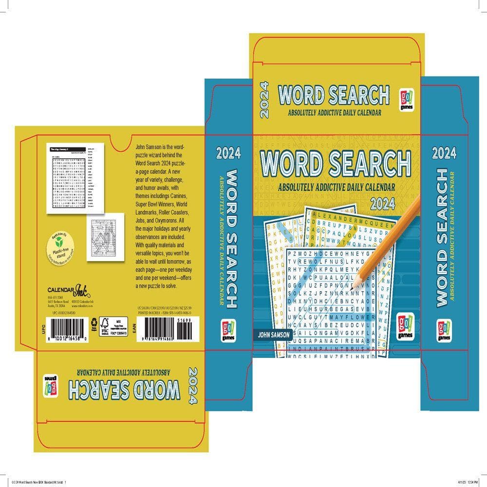 Word Search 2024 Box Calendar product image