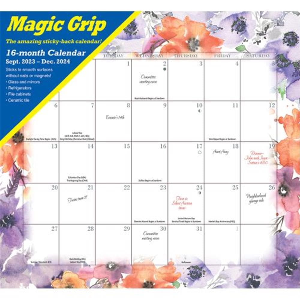 Floral 2024 Jumbo Magic Grip Wall Calendar product image