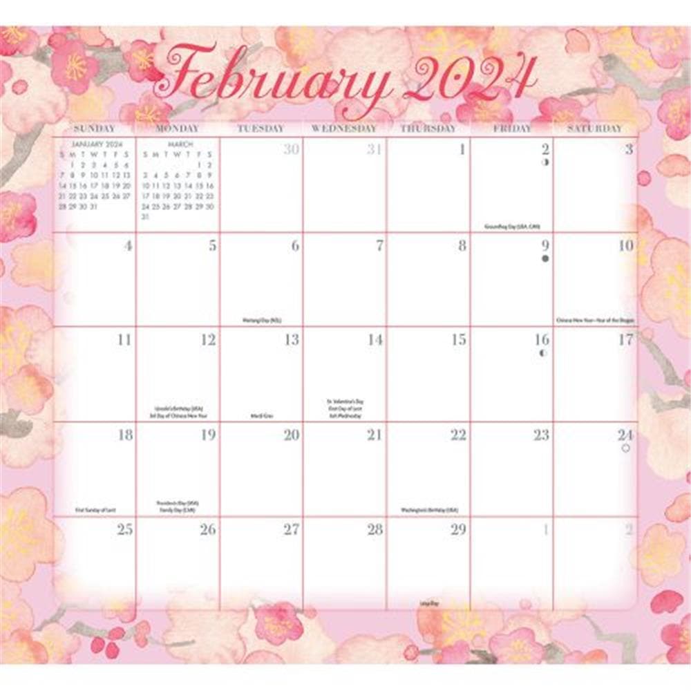 Floral 2024 Jumbo Magic Grip Wall Calendar product image