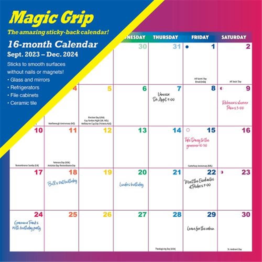 Rainbow 2024 Magic Grip Mini Calendar product image