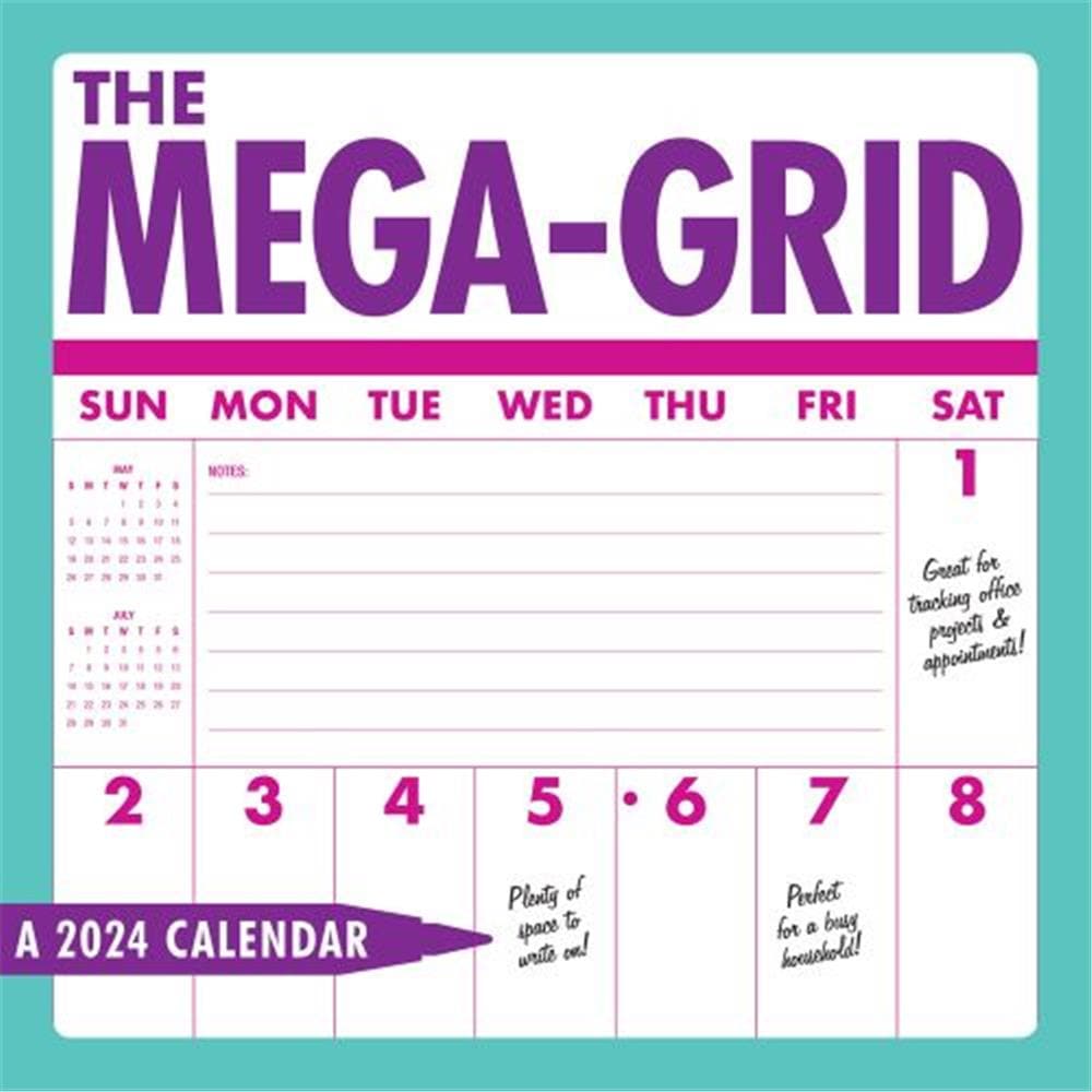 Mega Grid 2024 Wall Calendar product image