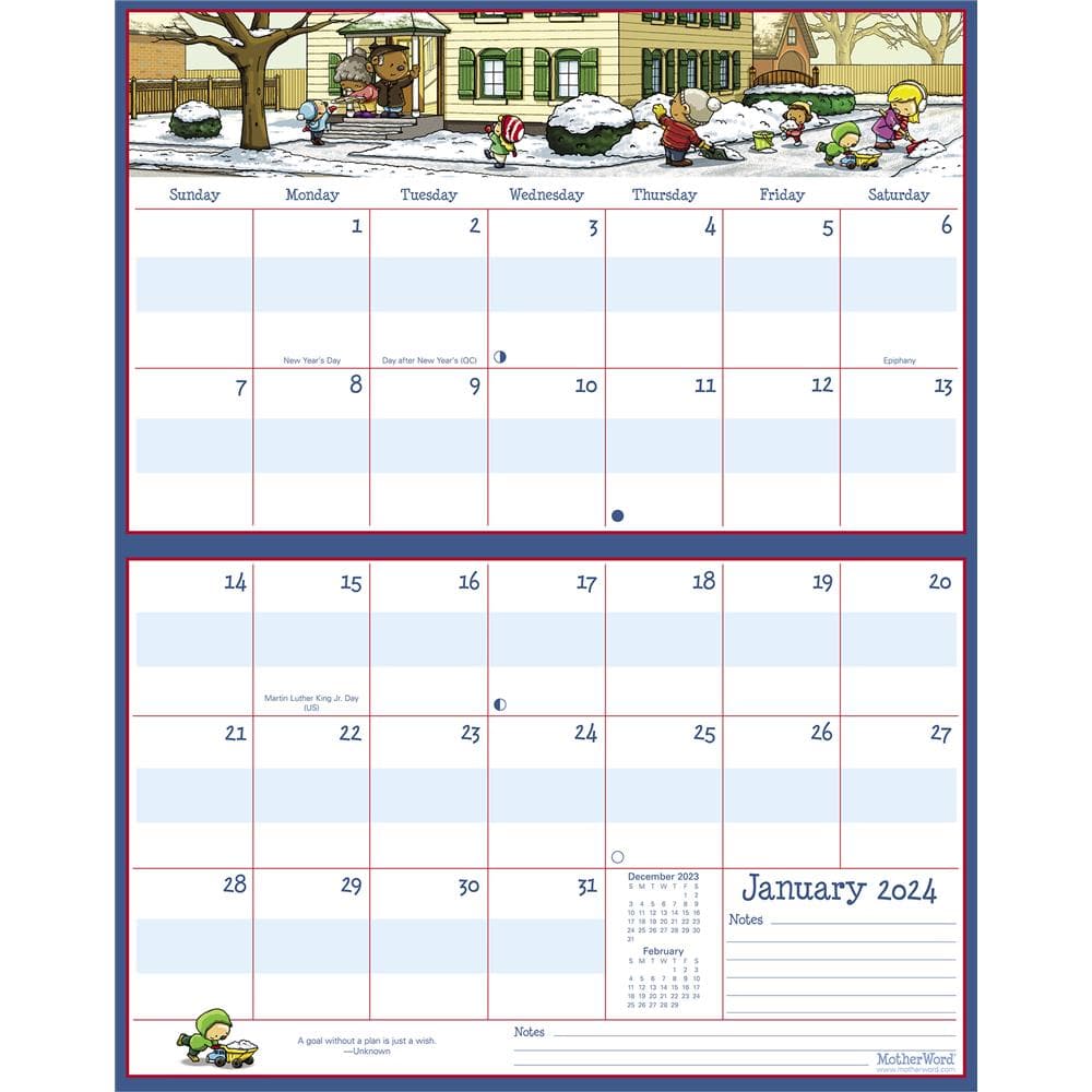 Motherword 2024 Magnetic Fridge Wall Calendar product image