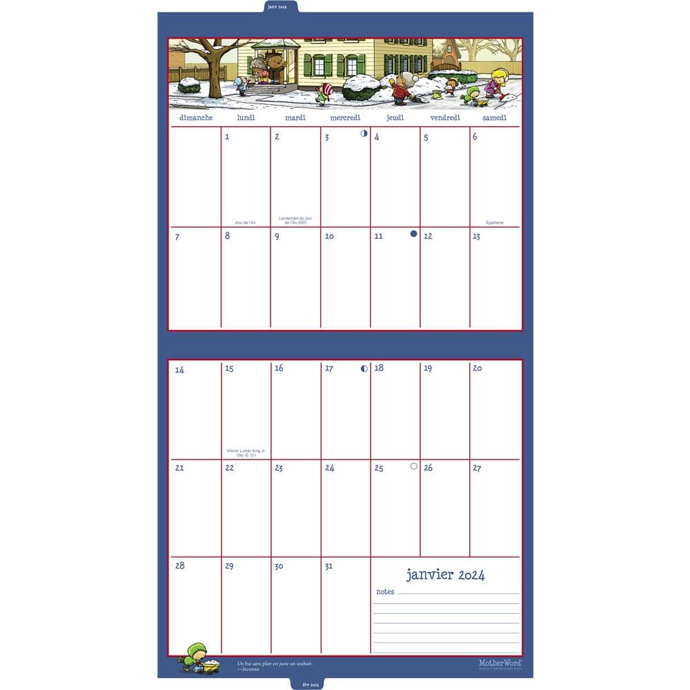 Motherword 2024 Tabbed Wall Calendar (French) product image