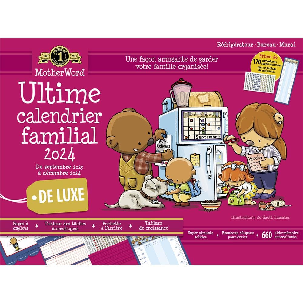 Motherword 2024 Deluxe Wall Calendar (French) product image
