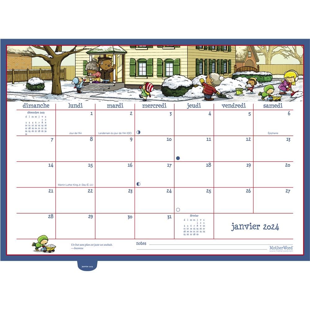 Motherword 2024 Deluxe Wall Calendar (French) product image