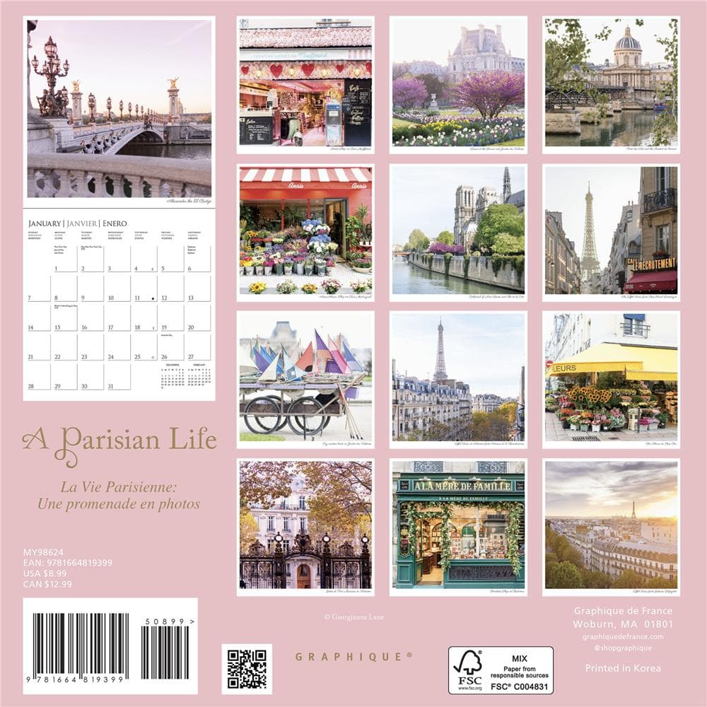 A Parisian Life 2024 Mini Calendar product image