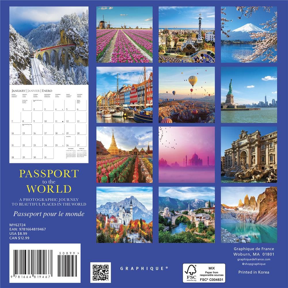 Passport to the World 2024 Mini Calendar product image