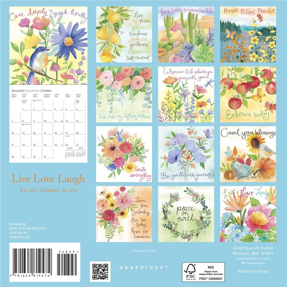 Live Love Laugh 2024 Mini Calendar product image