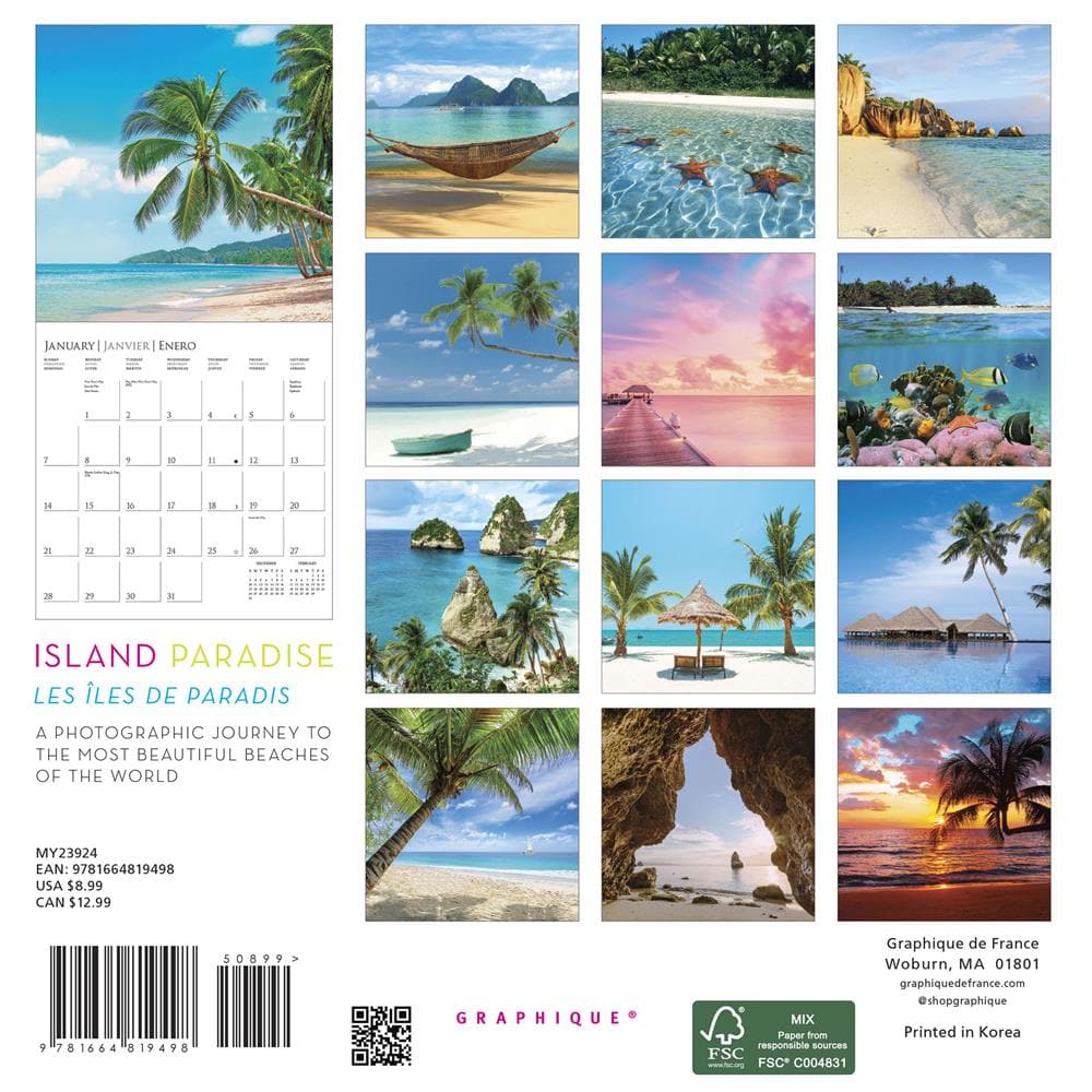Island Paradise 2024 Mini Calendar product image
