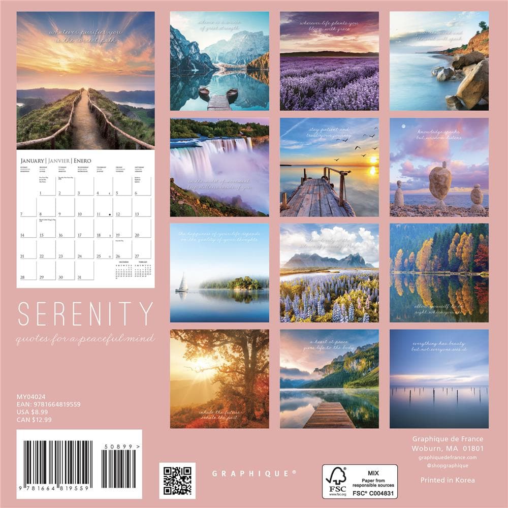 Serenity 2024 Mini Calendar  product image