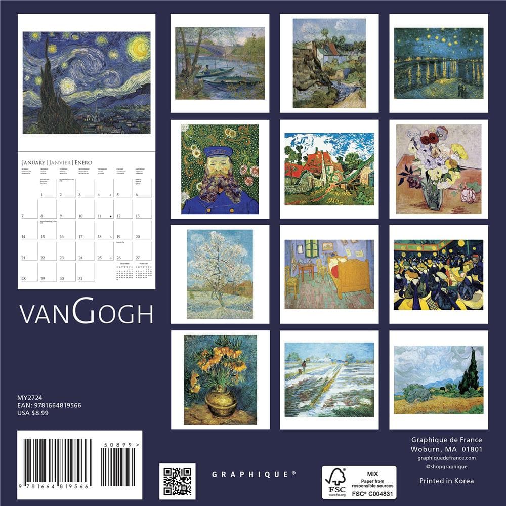 Van Gogh 2024 Mini Calendar product image