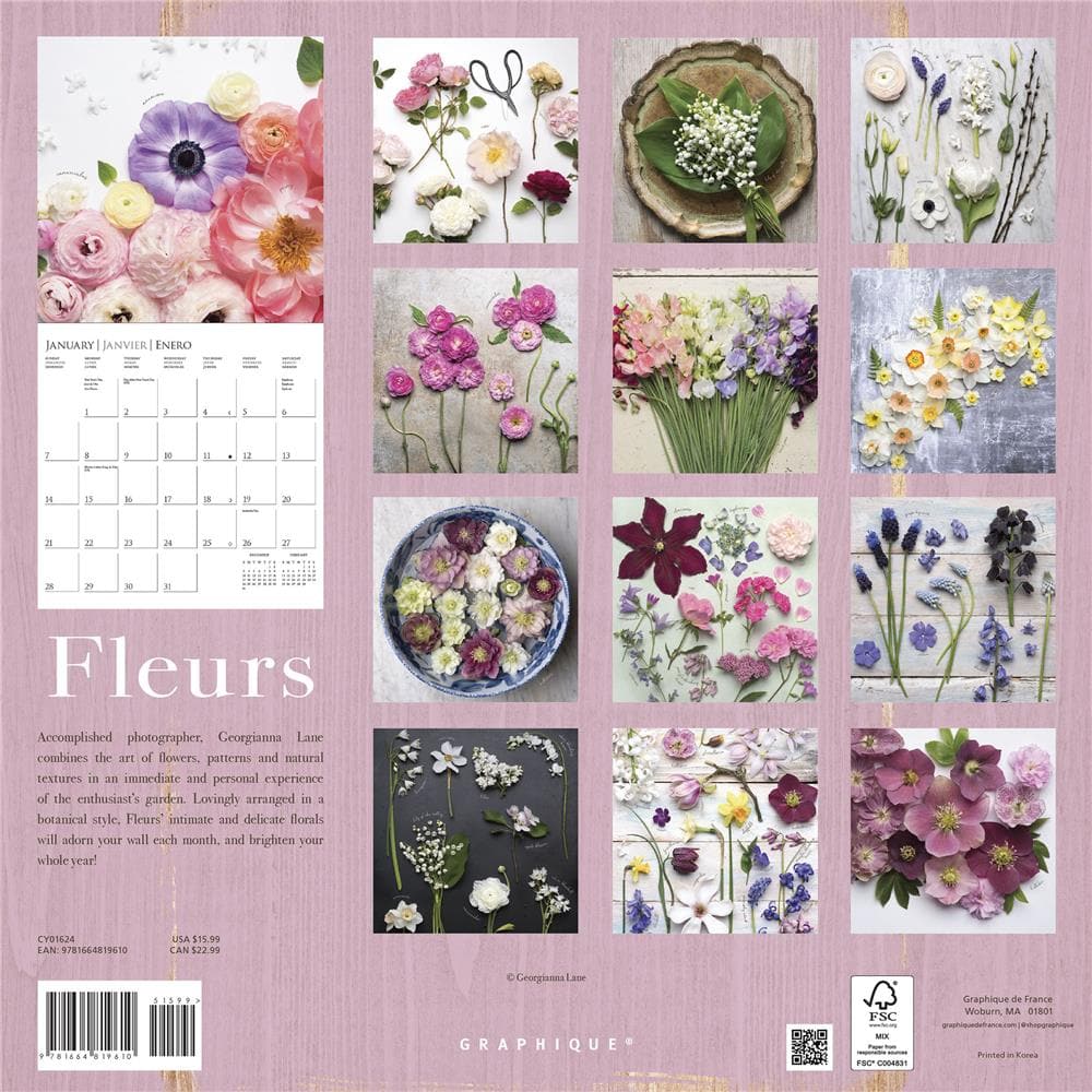 Fleurs 2024 Wall Calendar product image