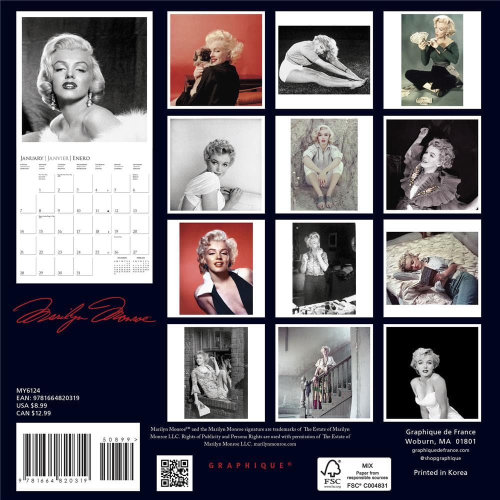 Marilyn Monroe 2024 Mini Calendar product image