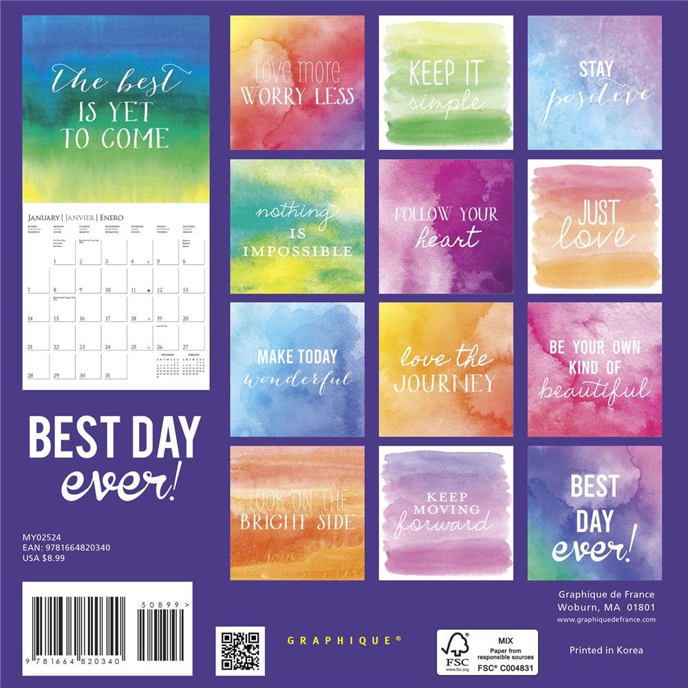 Best Day Ever 2024 Mini Calendar product image