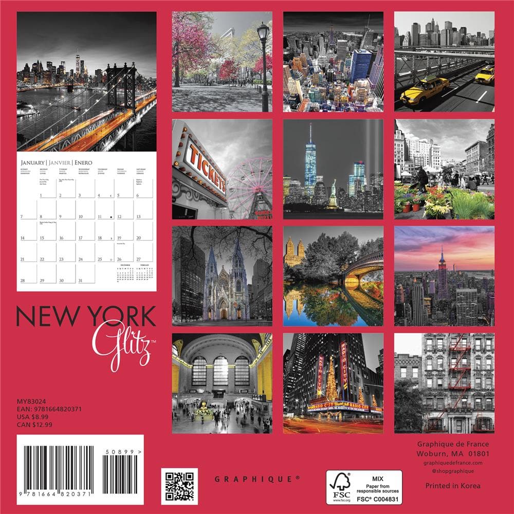 New York Glitz 2024 Mini Calendar product image