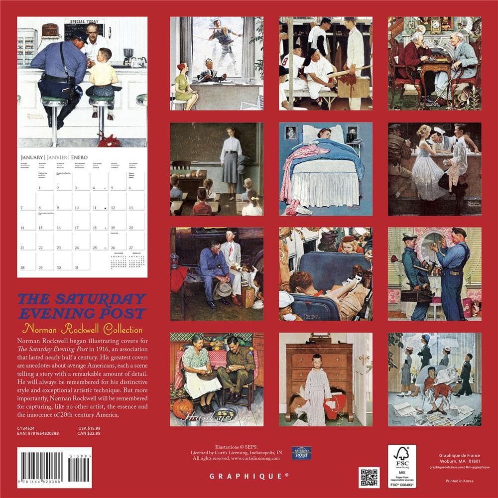 Saturday Evening Post 2024 Wall Calendar product image