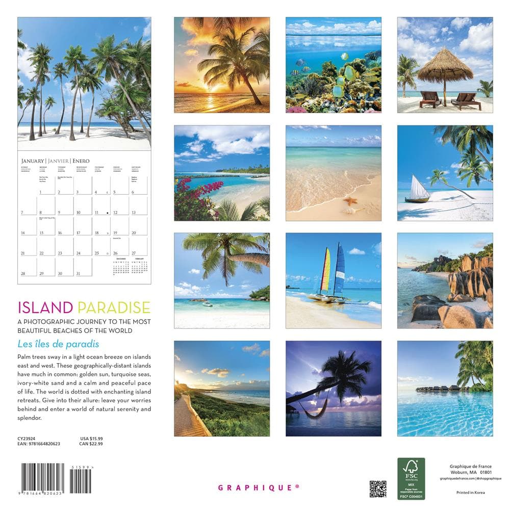 Island Paradise 2024 Wall Calendar product image