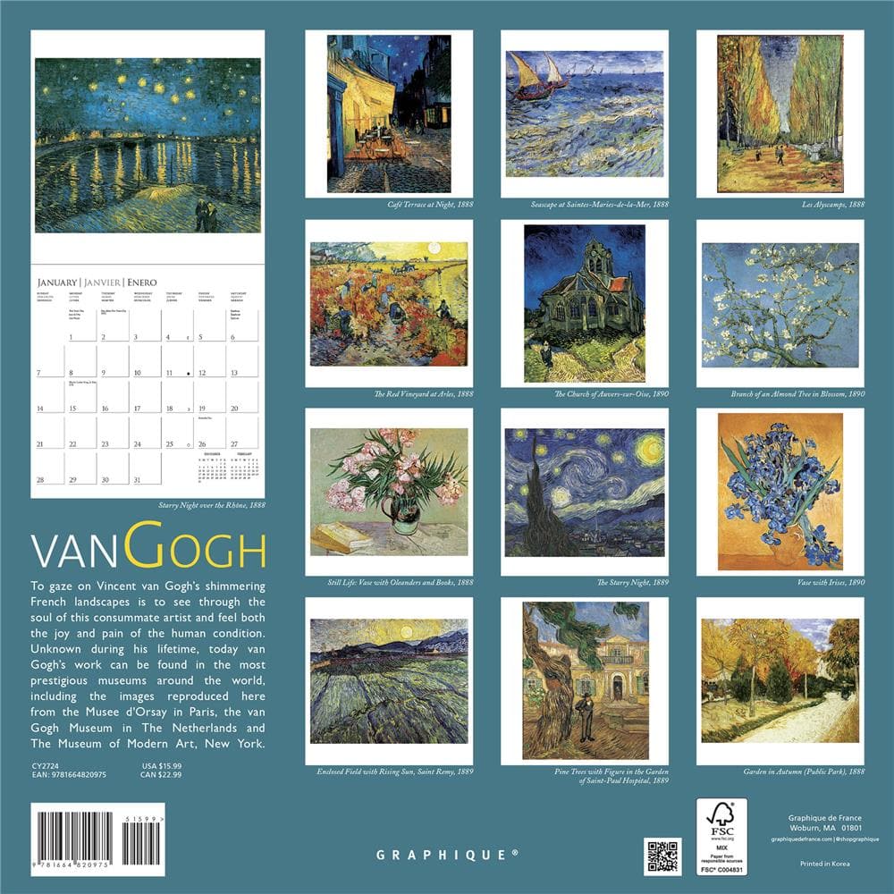 van Gogh 2024 Wall Calendar product image
