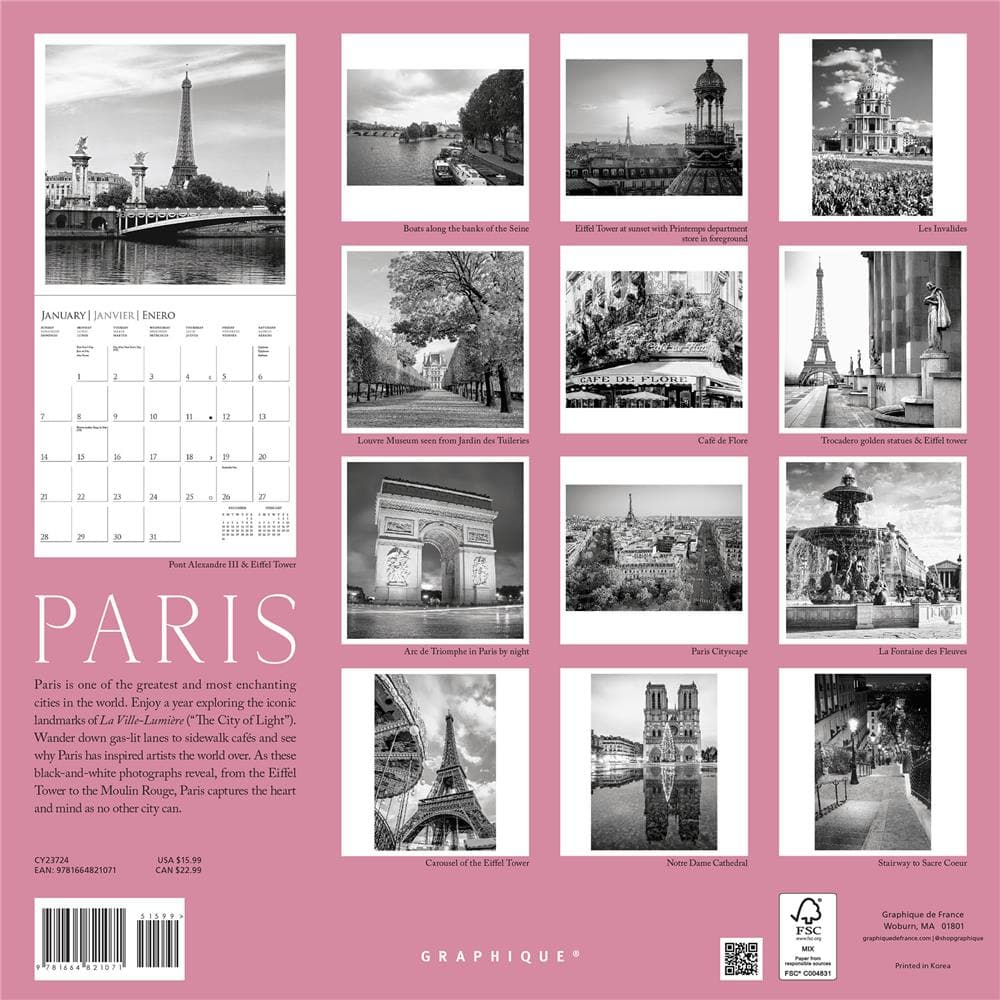 Paris 2024 Wall Calendar product image