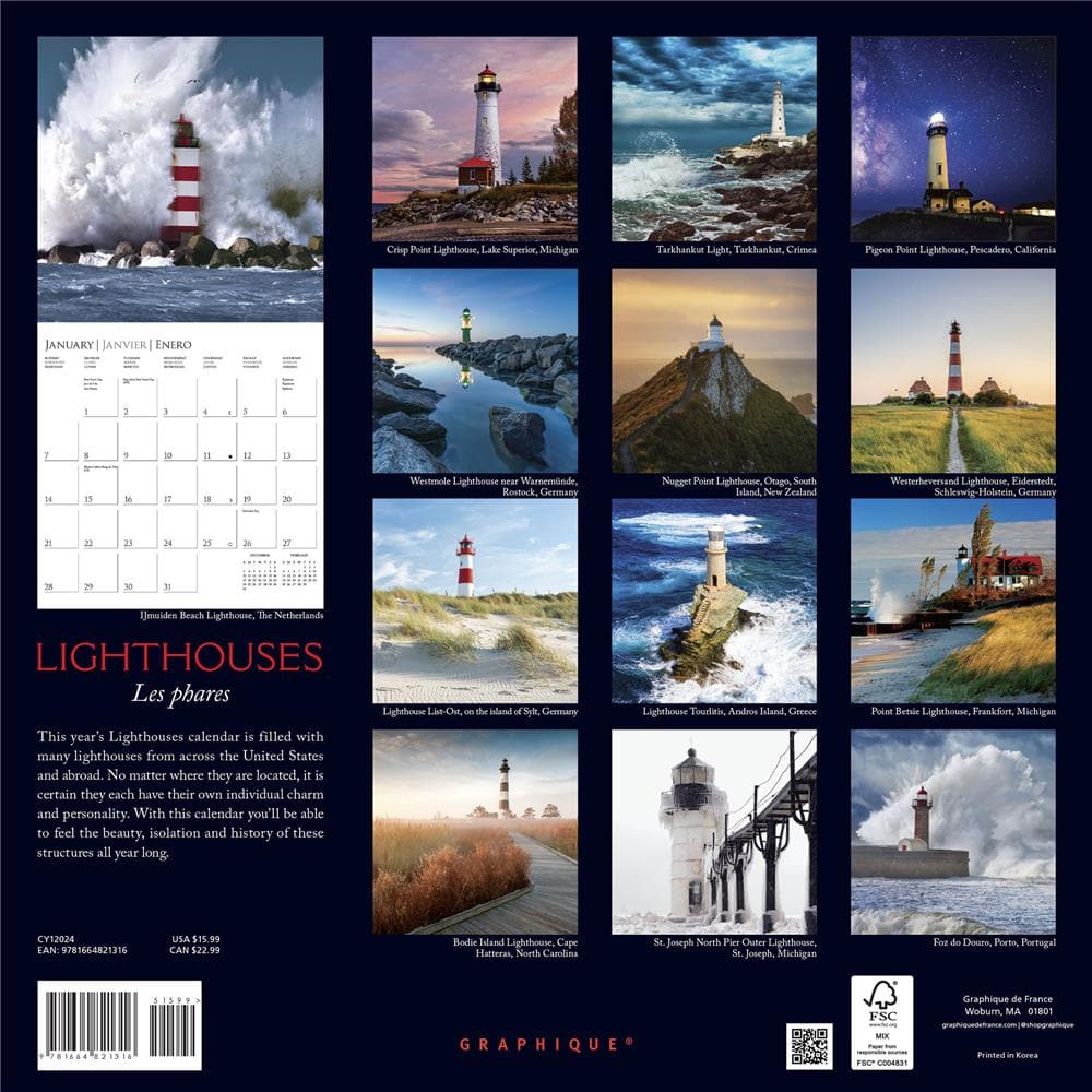 Lighthouses 2024 Wall Calendar product image