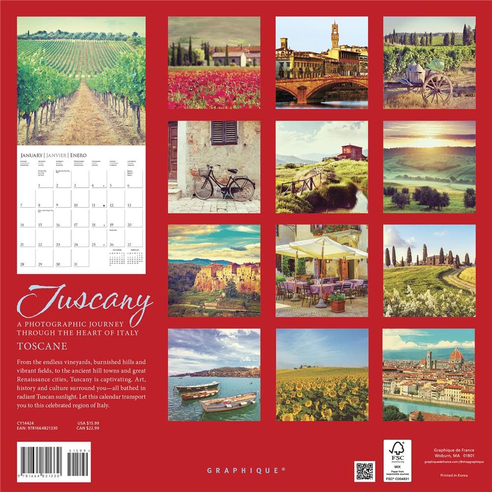 Tuscany 2024 Wall Calendar product image