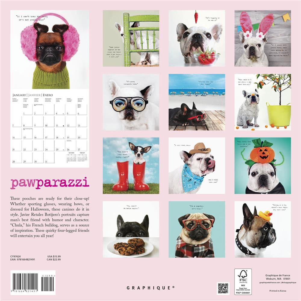 Pawparazzi 2024 Wall Calendar product image